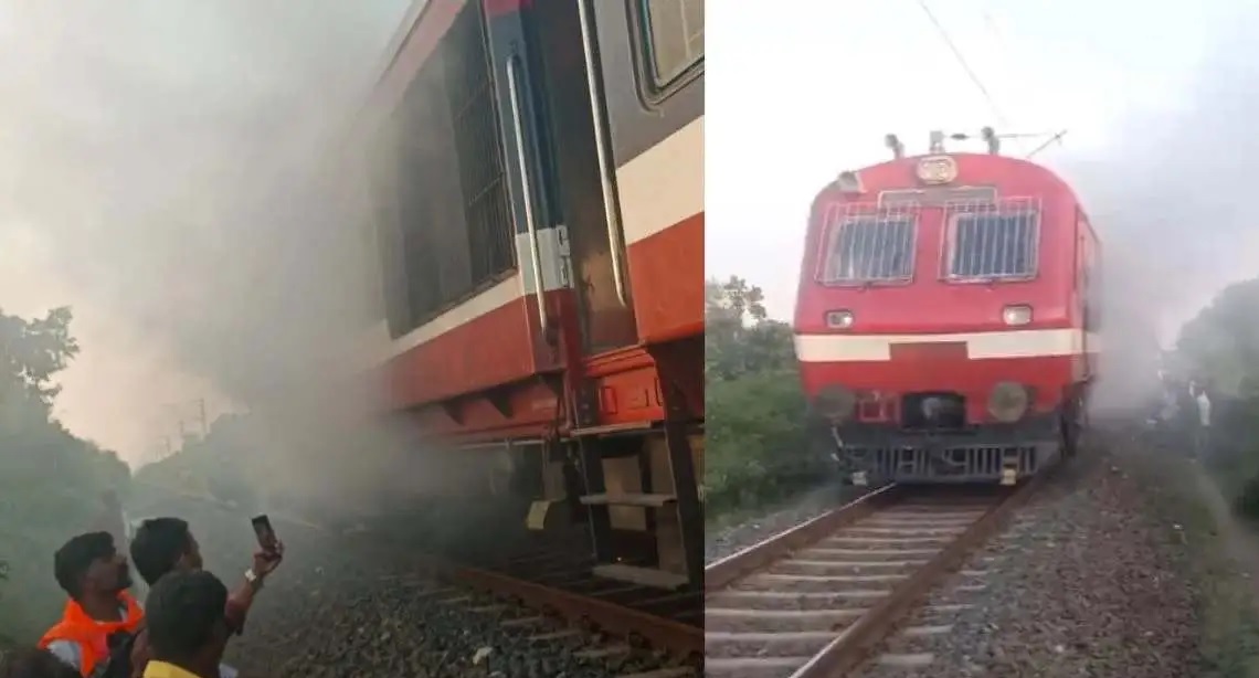Fire Train Injan Fire broke out moving train Madhya Pradesh people jumped save their ...