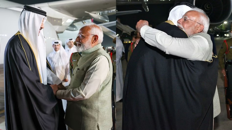 PM Modi himself reached airport welcome Emir Qatar come India bilateral talks | कतर के अमीर के स्वागत के लिए खुद एयरपोर्ट पहुंचे PM मोदी, द्विपक्षीय वार्ता के लिए आए हैं भारत